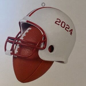 🏈 NIB Hallmark 2024 Football Star Ornament